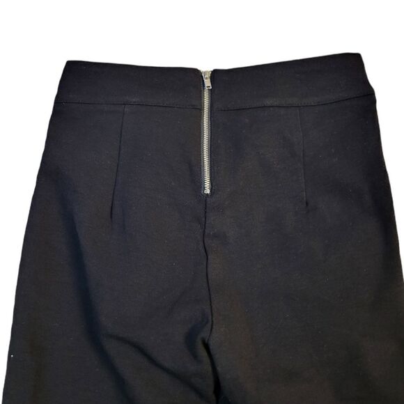 Classy Black Slim Fit Pants with Zipper in the Back - Picture 1 of 9